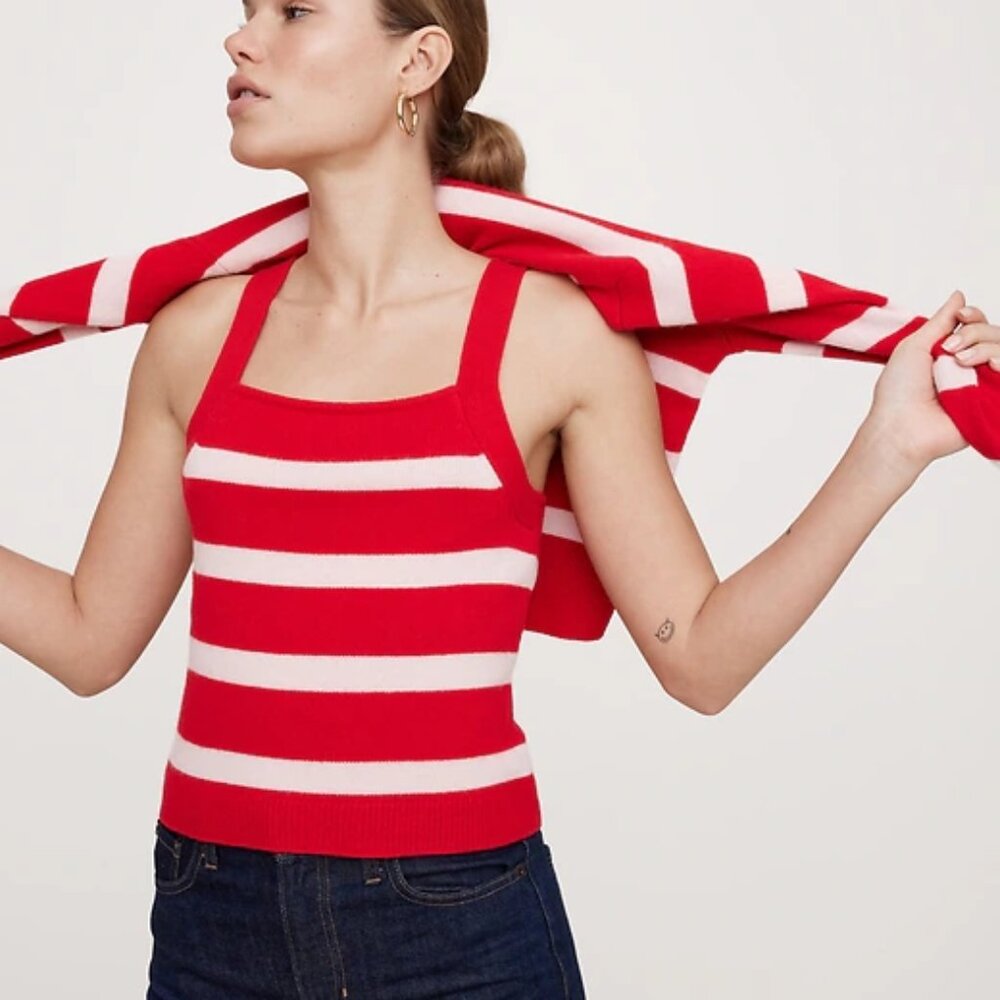 Banana Republic Cashmere Square-Neck Sweater Tank NWT, M